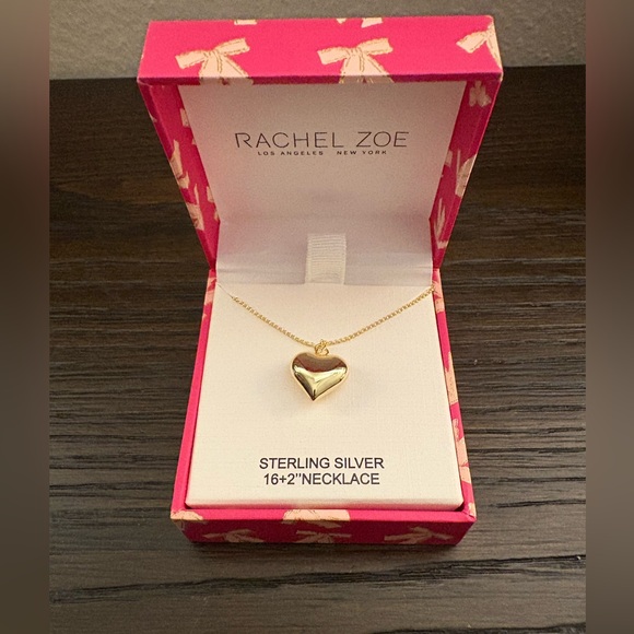 NEW Rachel Zoe Gold Heart Necklace - Picture 1 of 4